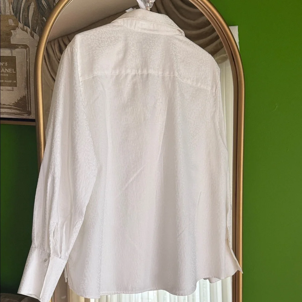 Foxcroft White Ruffle Blouse - Picture 9 of 10